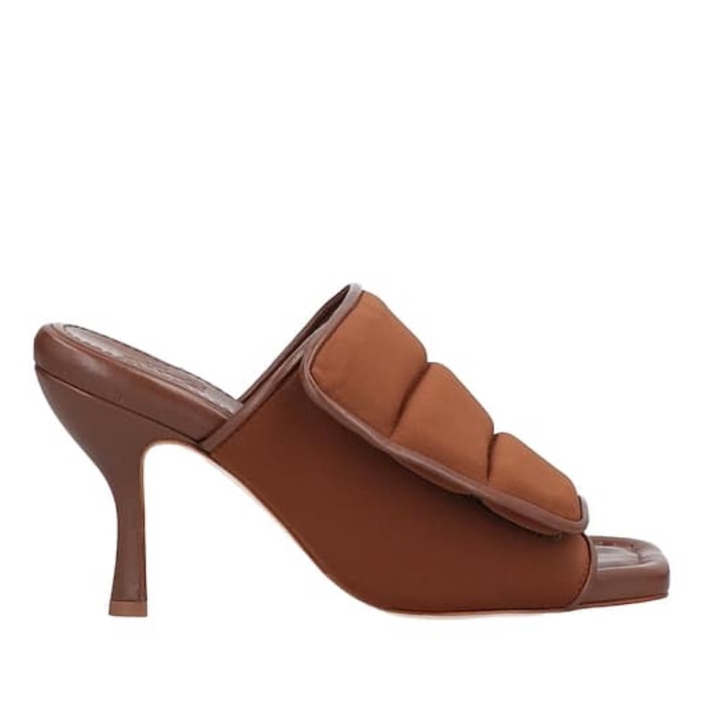 Gia Borghini Brown Leather Slide Sandals